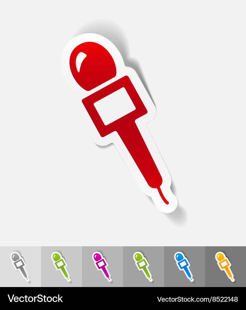 Realistic design element microphone vector image