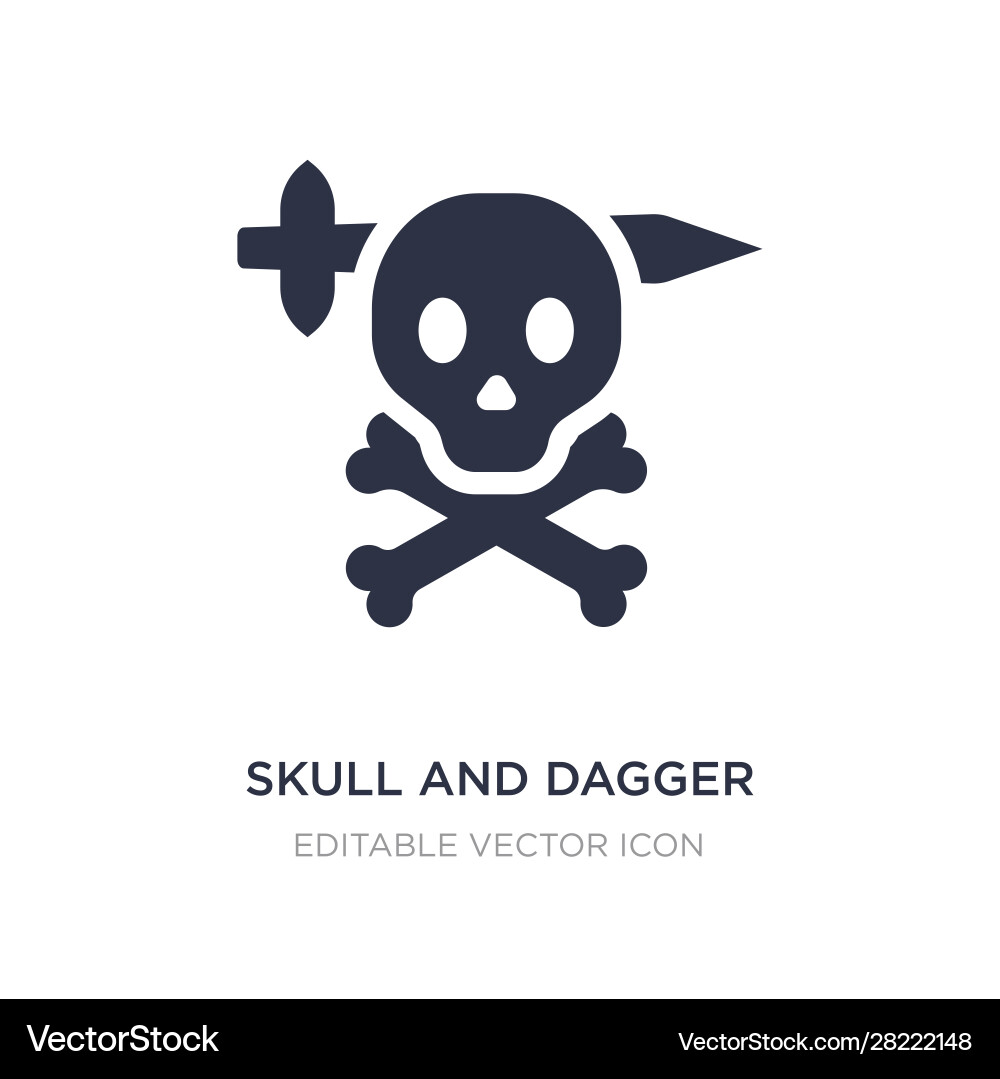 Skull and Dagger Icon - Sharp & Minimalist vector image