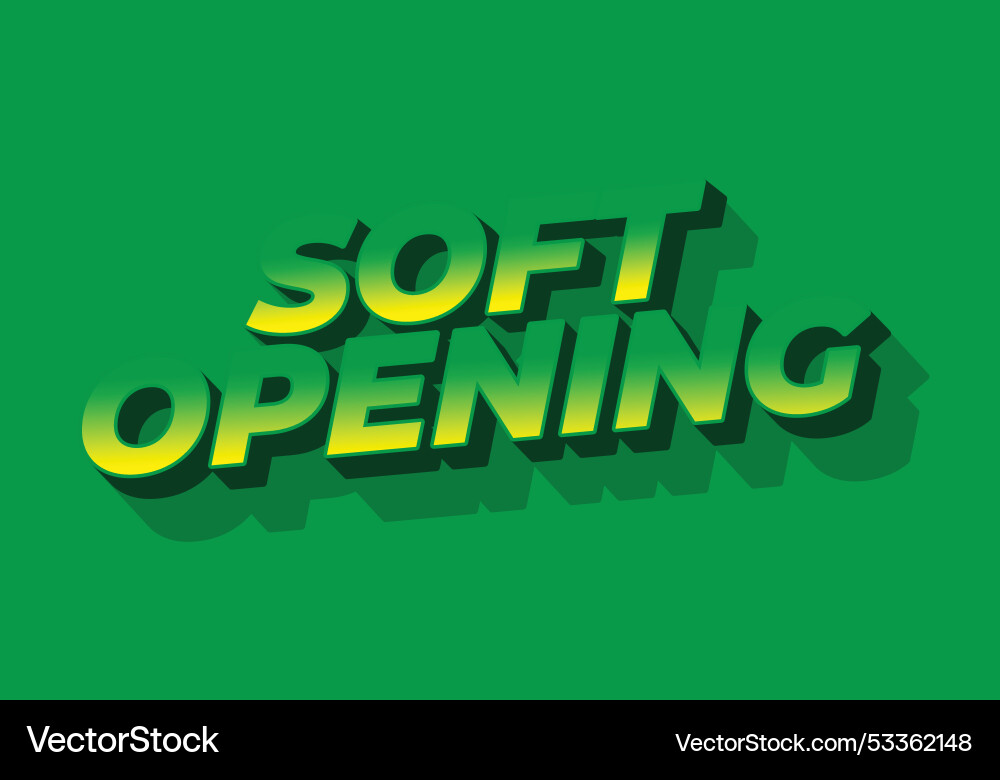 Soft opening text effect for digital ads with 3d Soft opening text effect for digital ads with 3d Vector Image