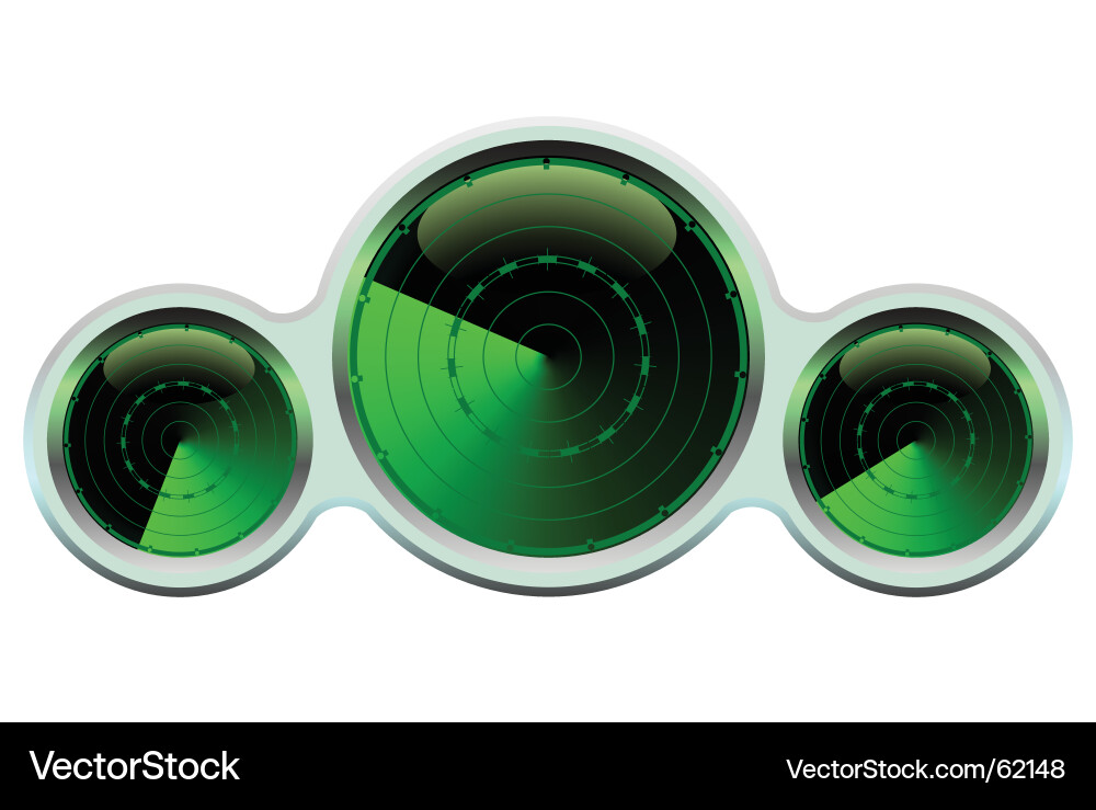 Sonar Scope - Radar Display vector image