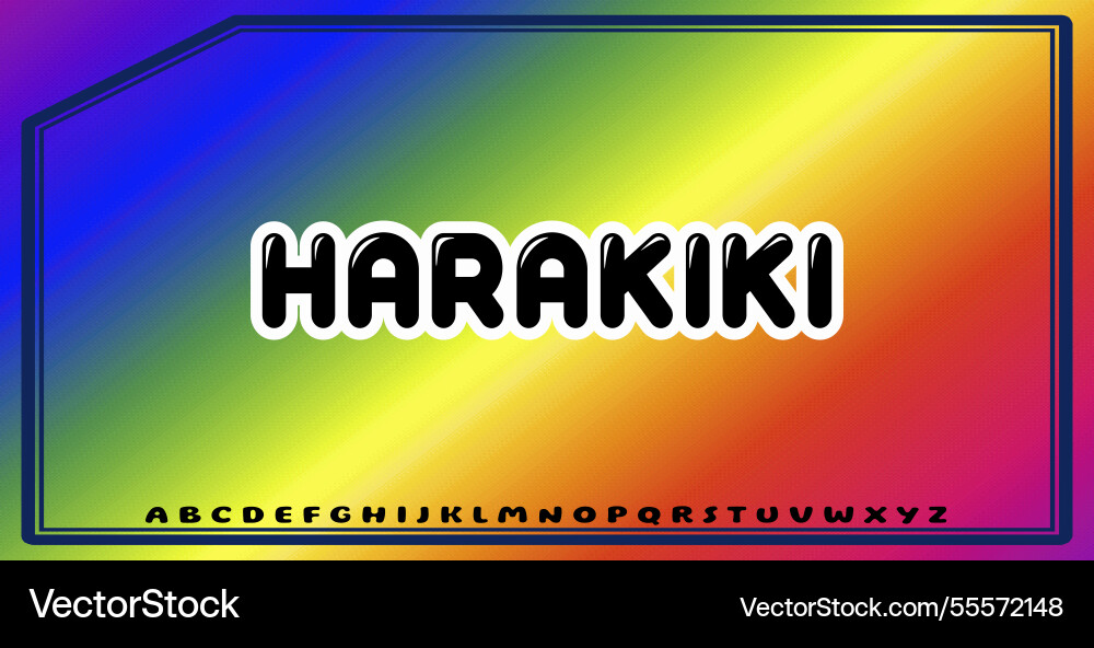 Text effects with editable colors and abstract vector image