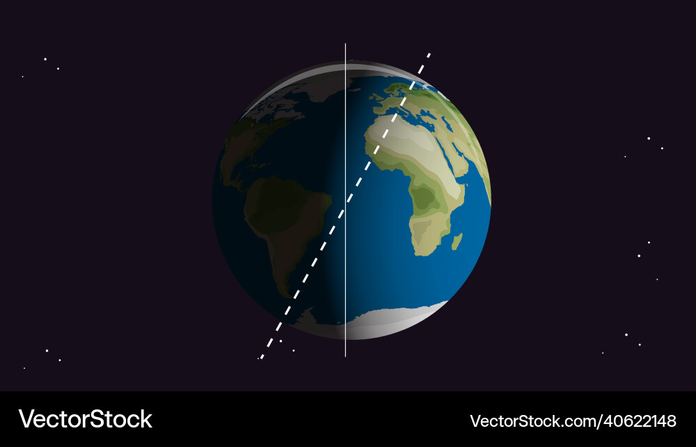 Thumbnail design with earth in space Vector Image