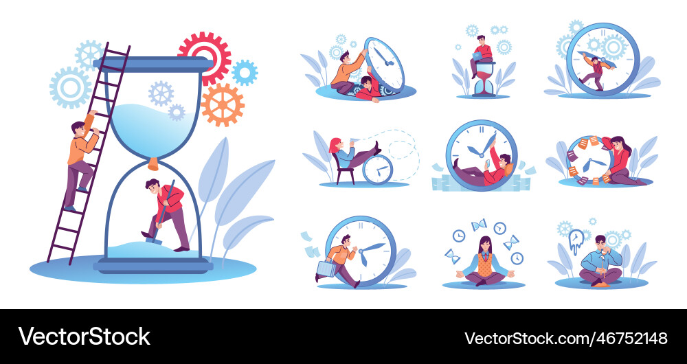 Time Management & Task Scheduling vector image
