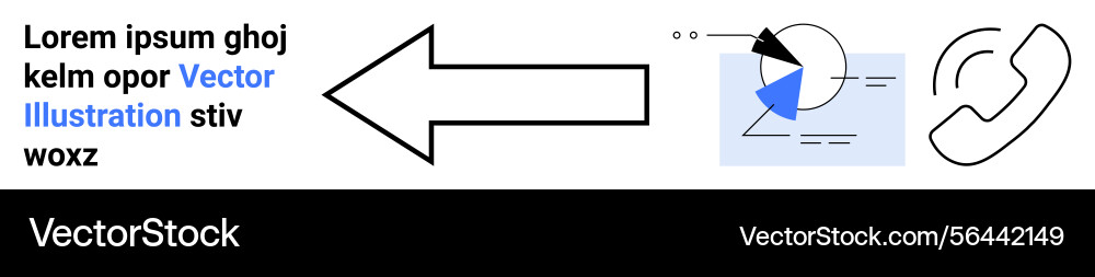 Abstract diagram with arrow graph text elements vector image