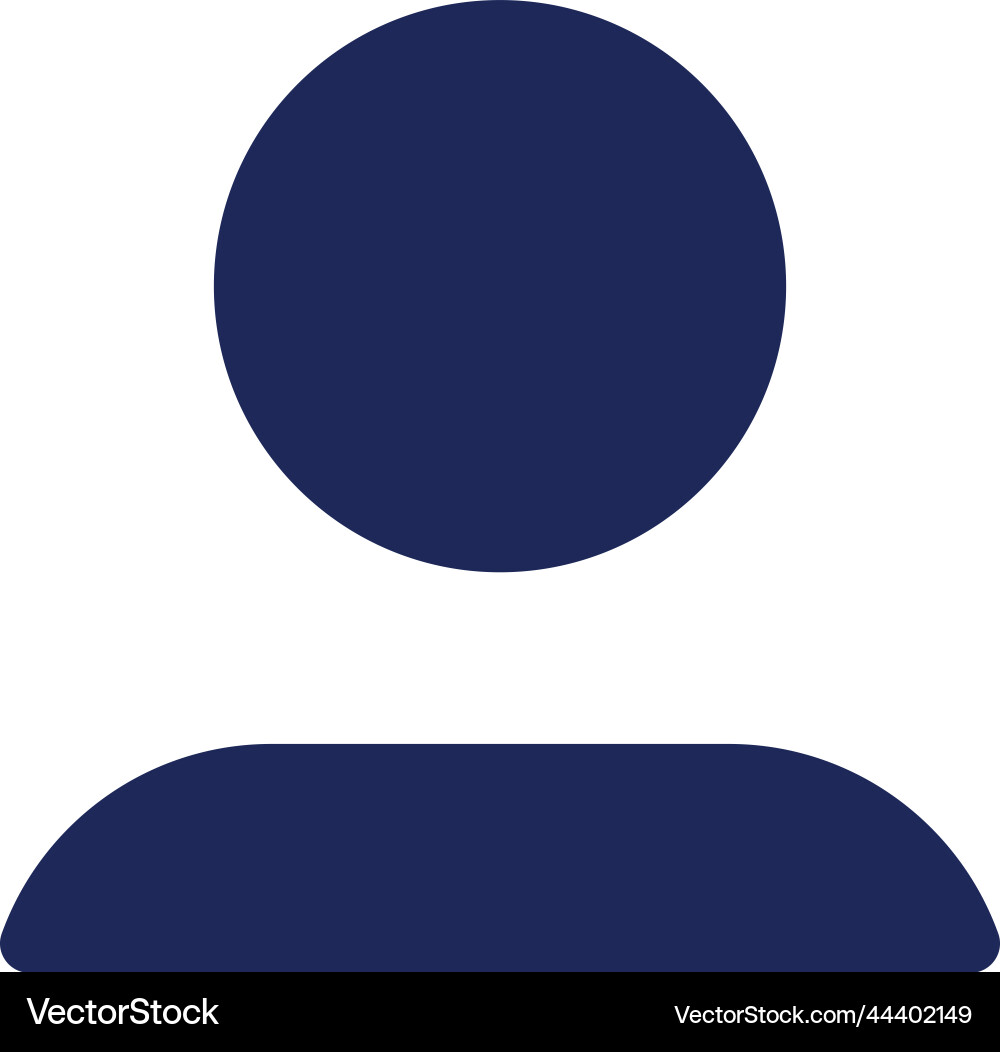 Account avatar black glyph ui icon Vector Image