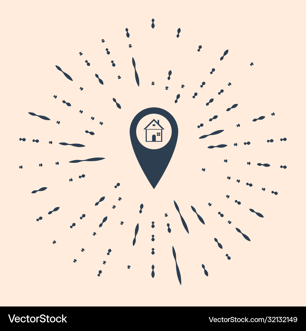 Black map pointer with house icon isolated Black map pointer with house icon isolated vector image