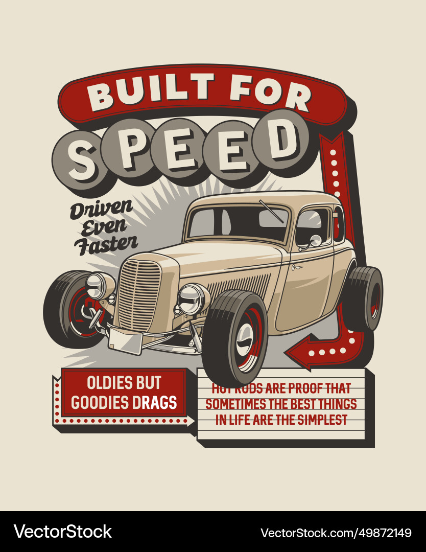 Built for speed Vector Image