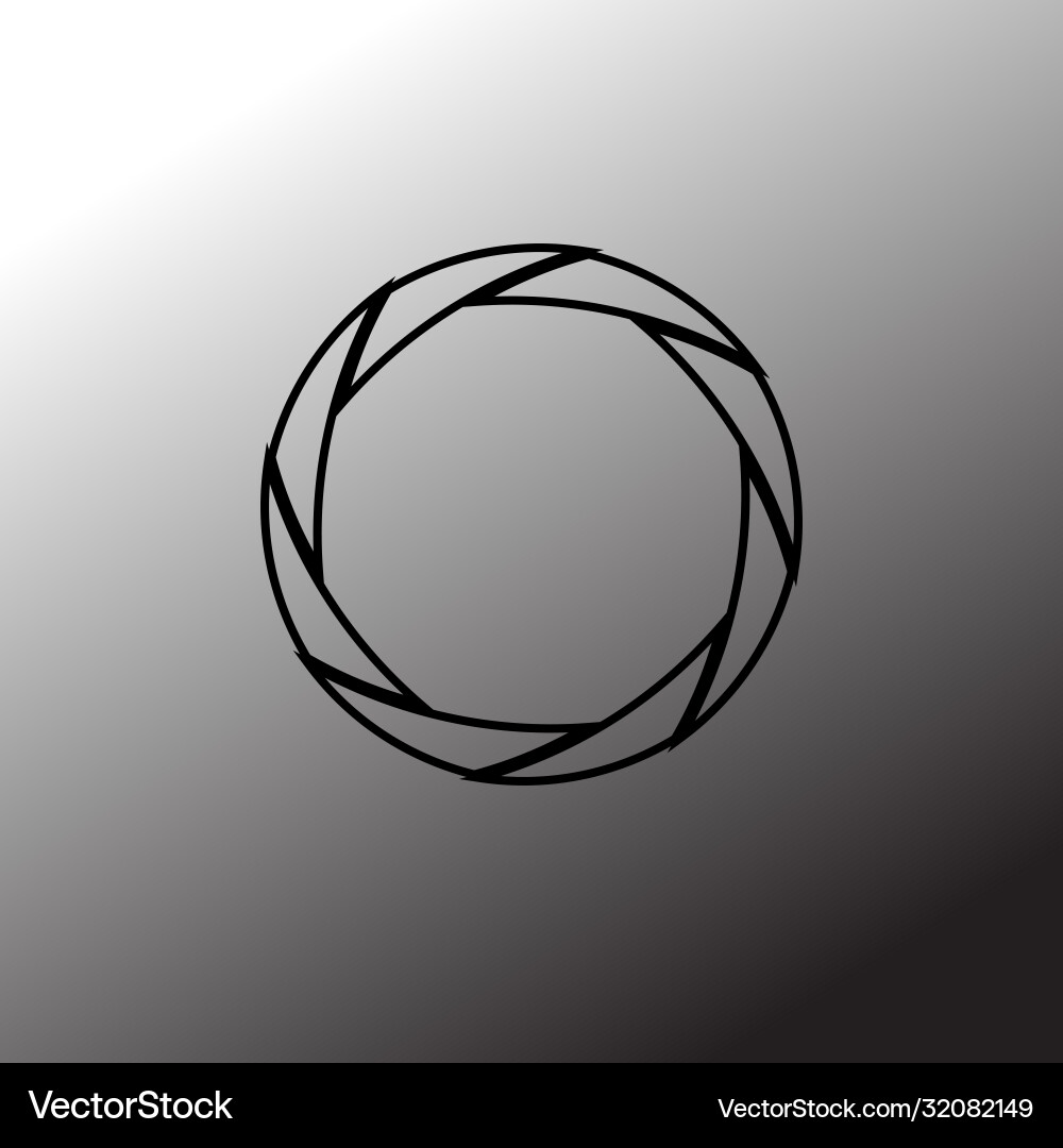 Camera shutter icon isolated abstract background Vector Image