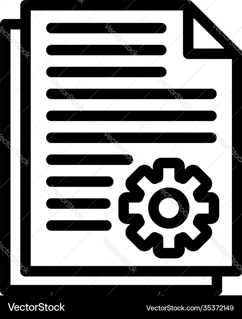 Control document icon outline style Control document icon outline style Vector Image