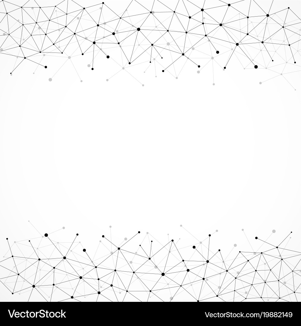 Geometric abstract background with connected line Vector Image