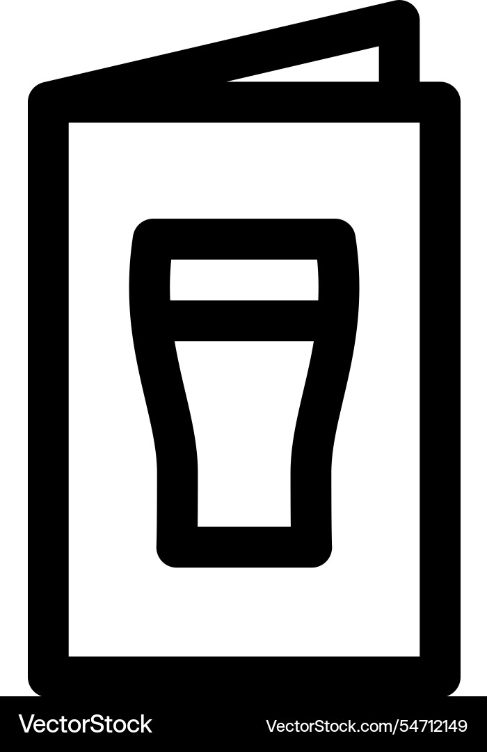 Menu icon thin linear style design isolated Vector Image