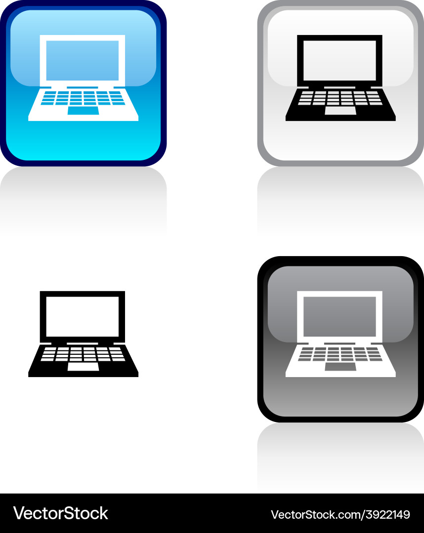 Notebook button vector image