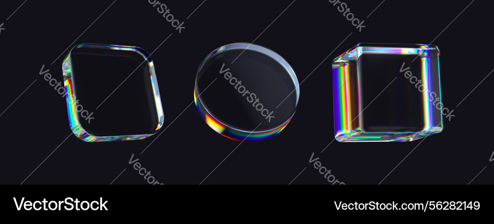 Set of 3d transparent glossy abstract primitives Set of 3d transparent glossy abstract primitives vector image