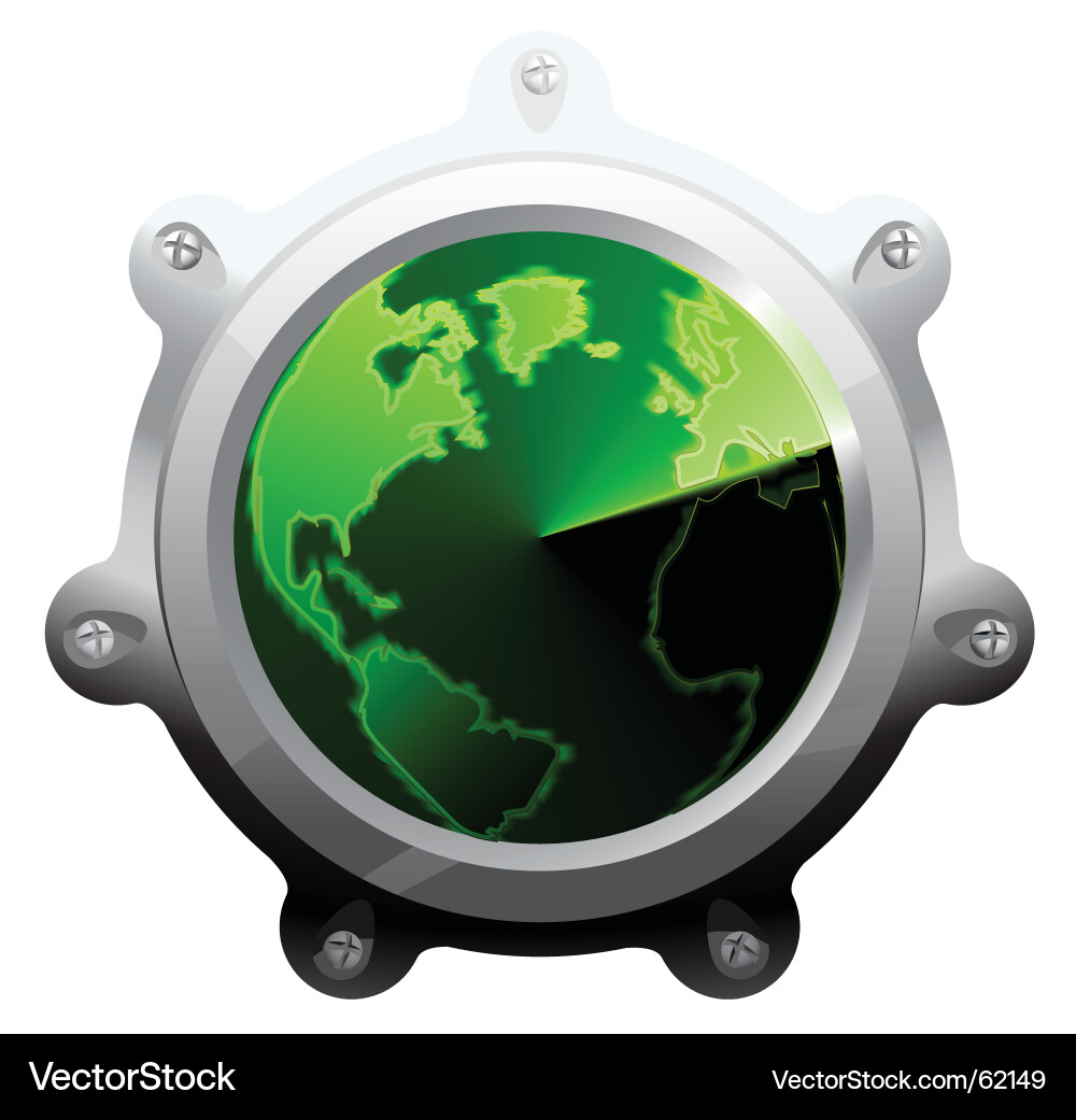 Sonar Scope View Vector Image