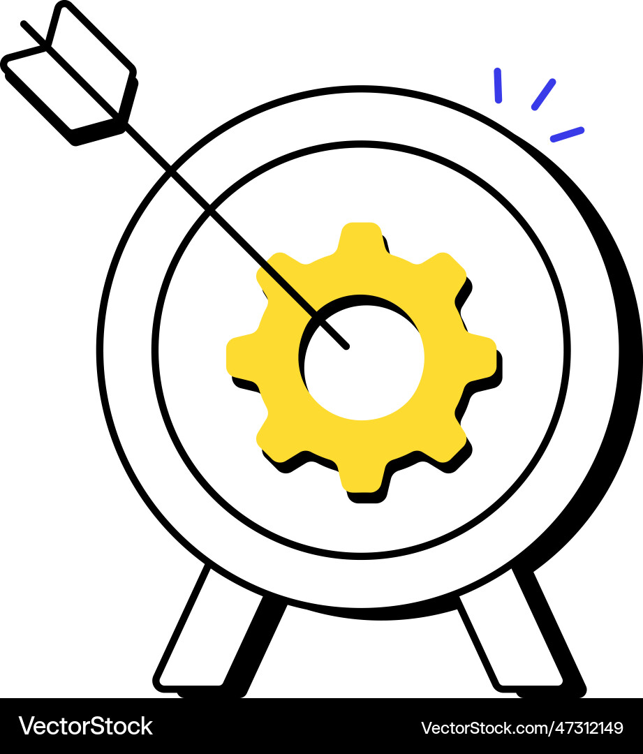 Target setting vector image