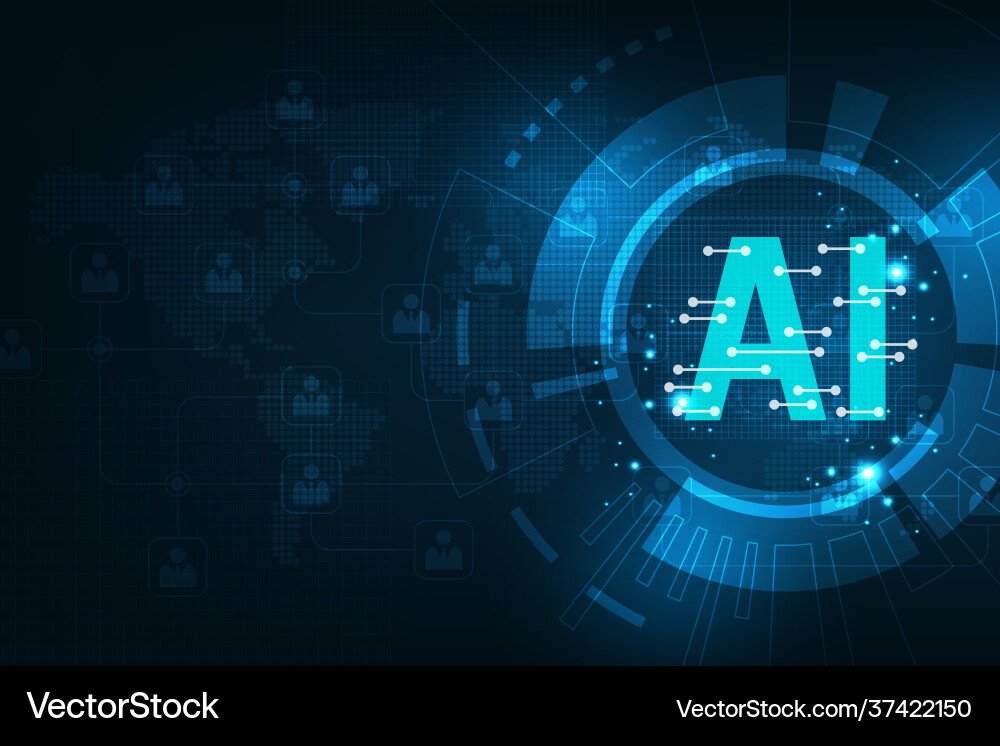 Ai intelligent operating system interface Ai intelligent operating system interface vector image