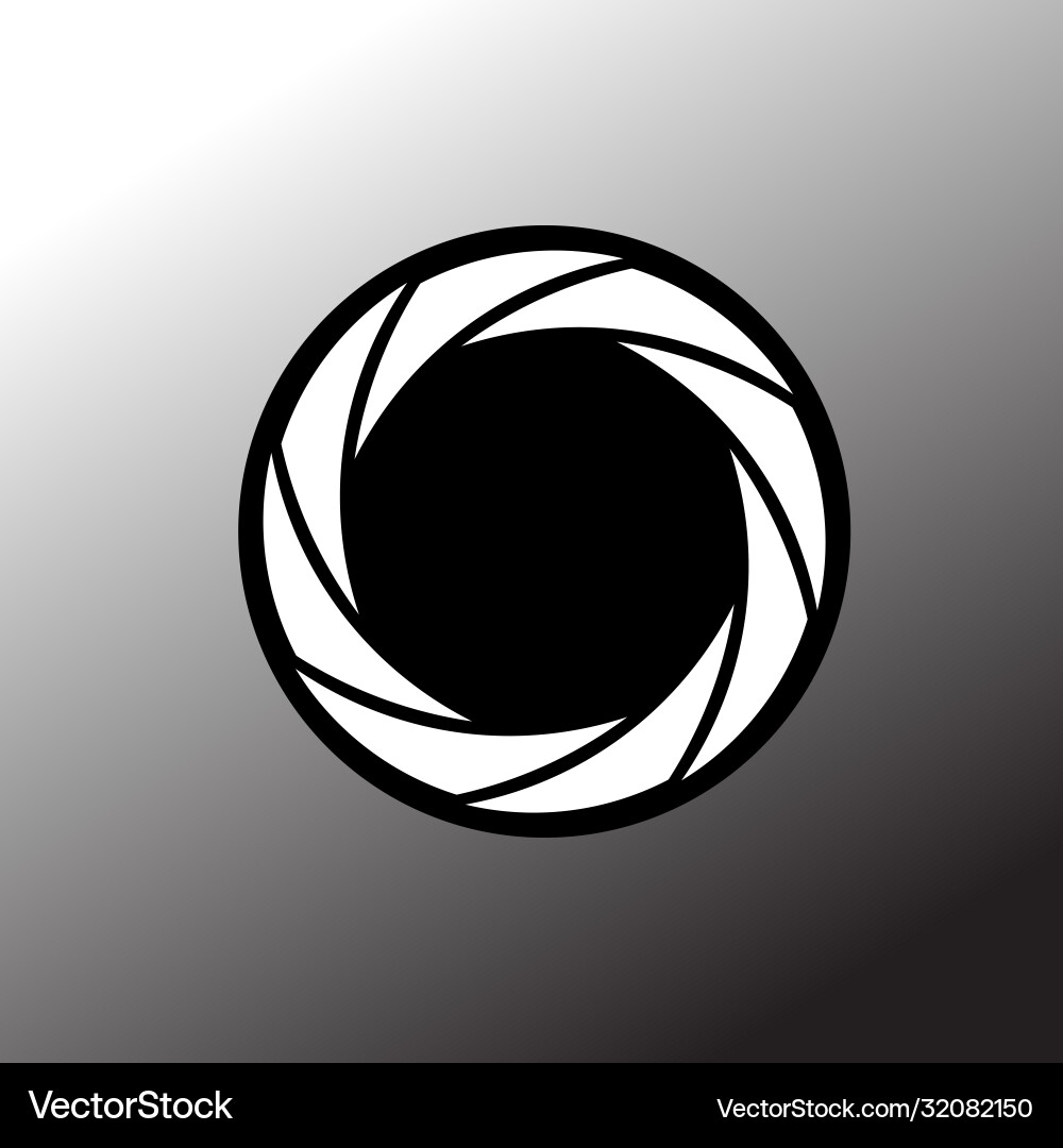 Camera shutter icon isolated abstract background Camera shutter icon isolated abstract background Vector Image