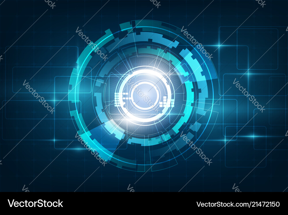 Circle blue abstract technology innovation Vector Image
