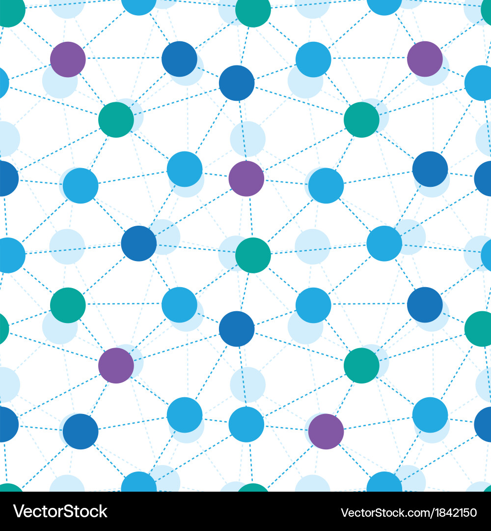 Connected Dots Network Pattern Vector Image