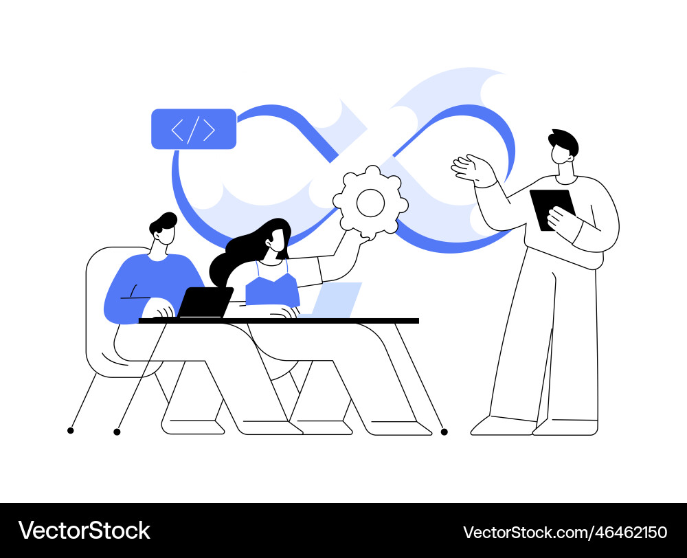 Devops team abstract concept Devops team abstract concept vector image