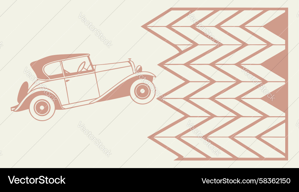 Dynamic patterned wave abstract border element Vector Image