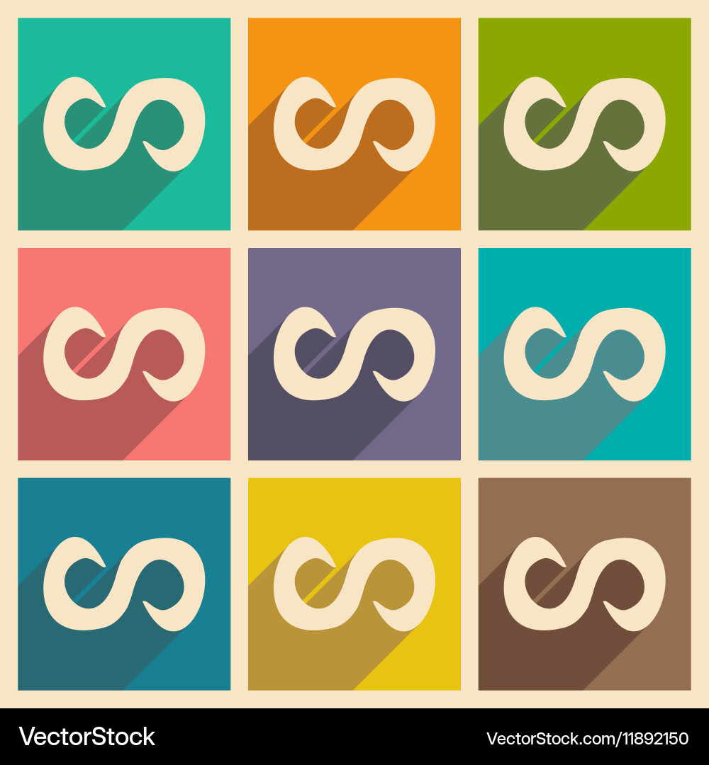 Flat with shadow concept and mobile application Vector Image