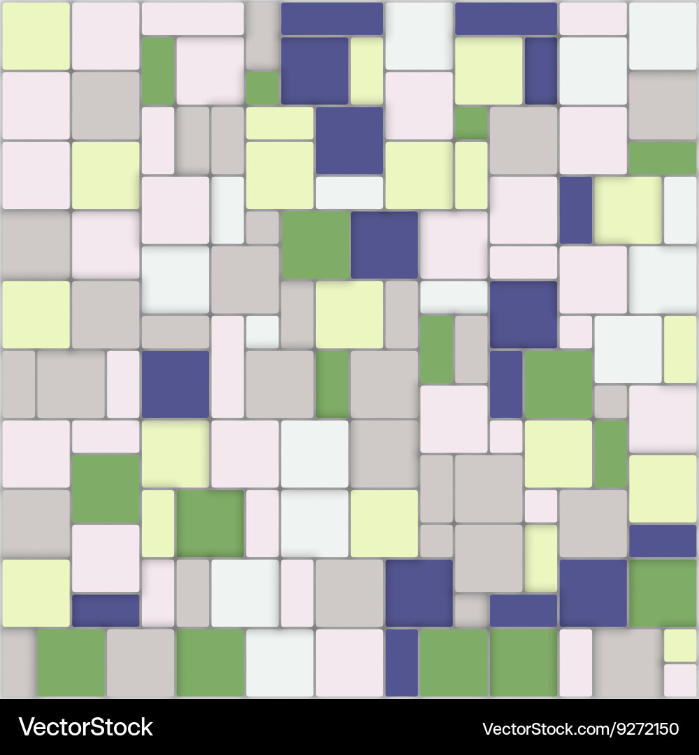 Geometric pattern with color rectangle vector image