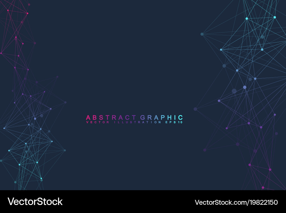 Global network connection and big data vector image