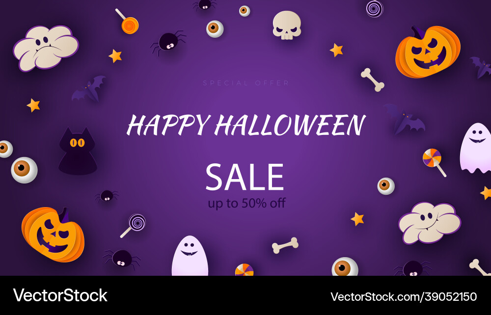 Happy halloween banner oder party Einladung Happy halloween banner oder party Einladung vektorbild