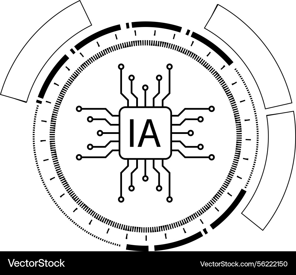 Micro chip processor with artificial intelligence Micro chip processor with artificial intelligence vector image