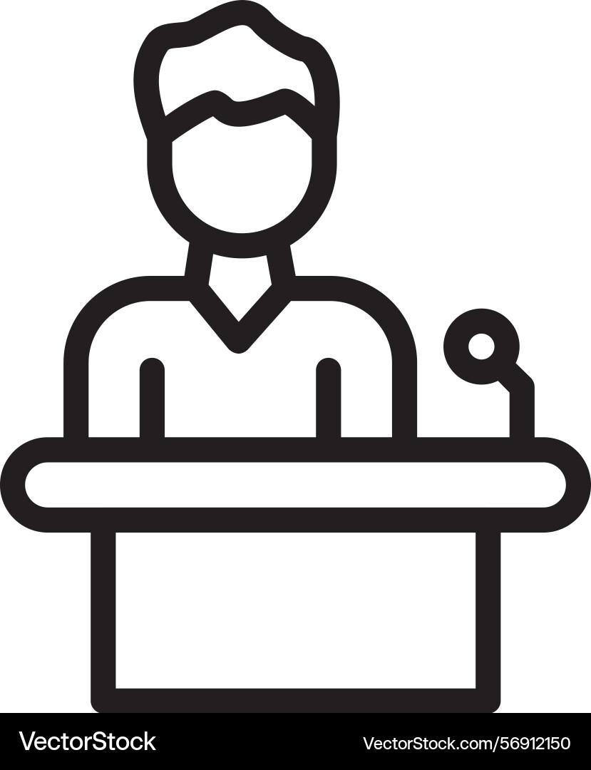 Speech linear style icon design vector image