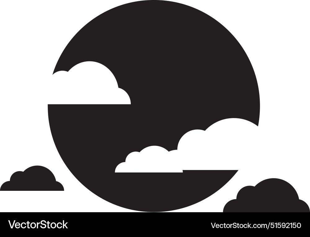 Sun and cloud icon design template isolated Vector Image
