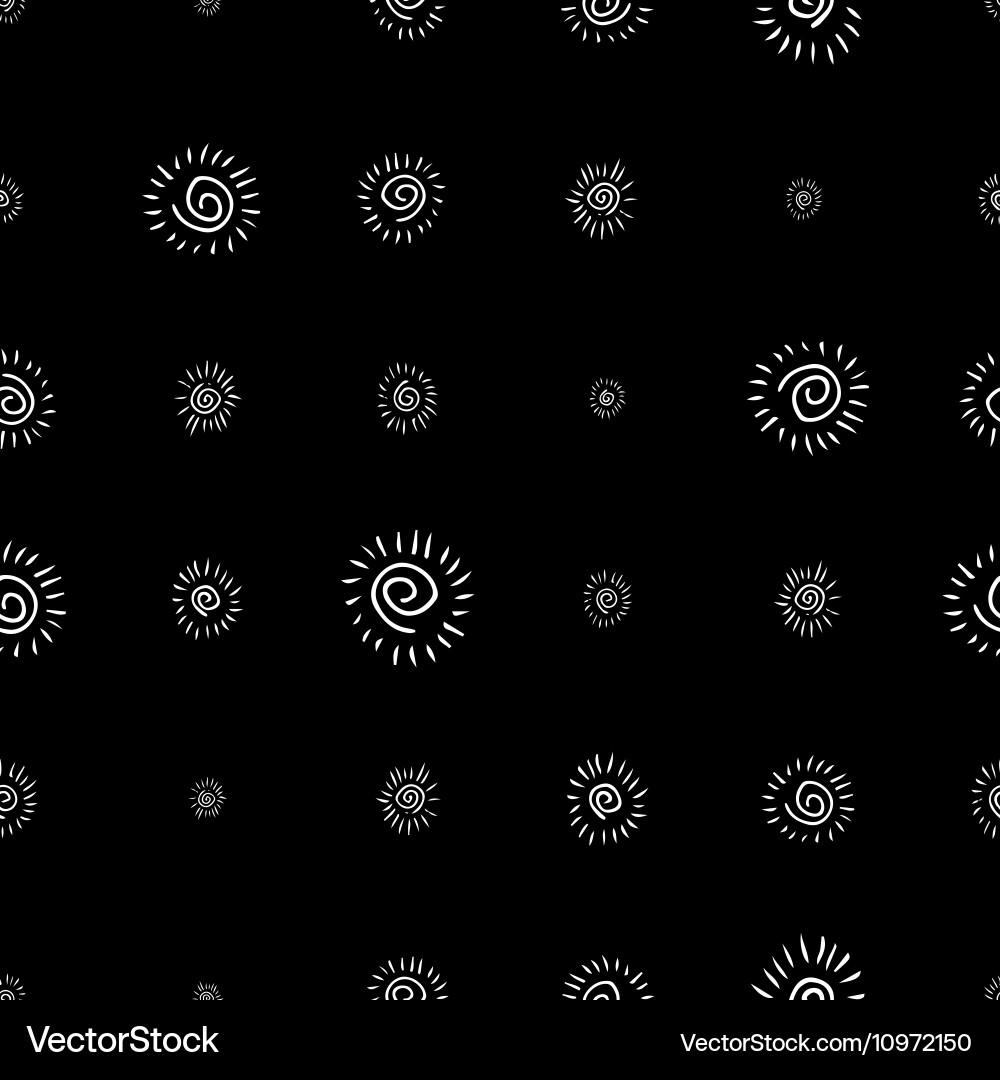 Sun Motif Pattern vector image