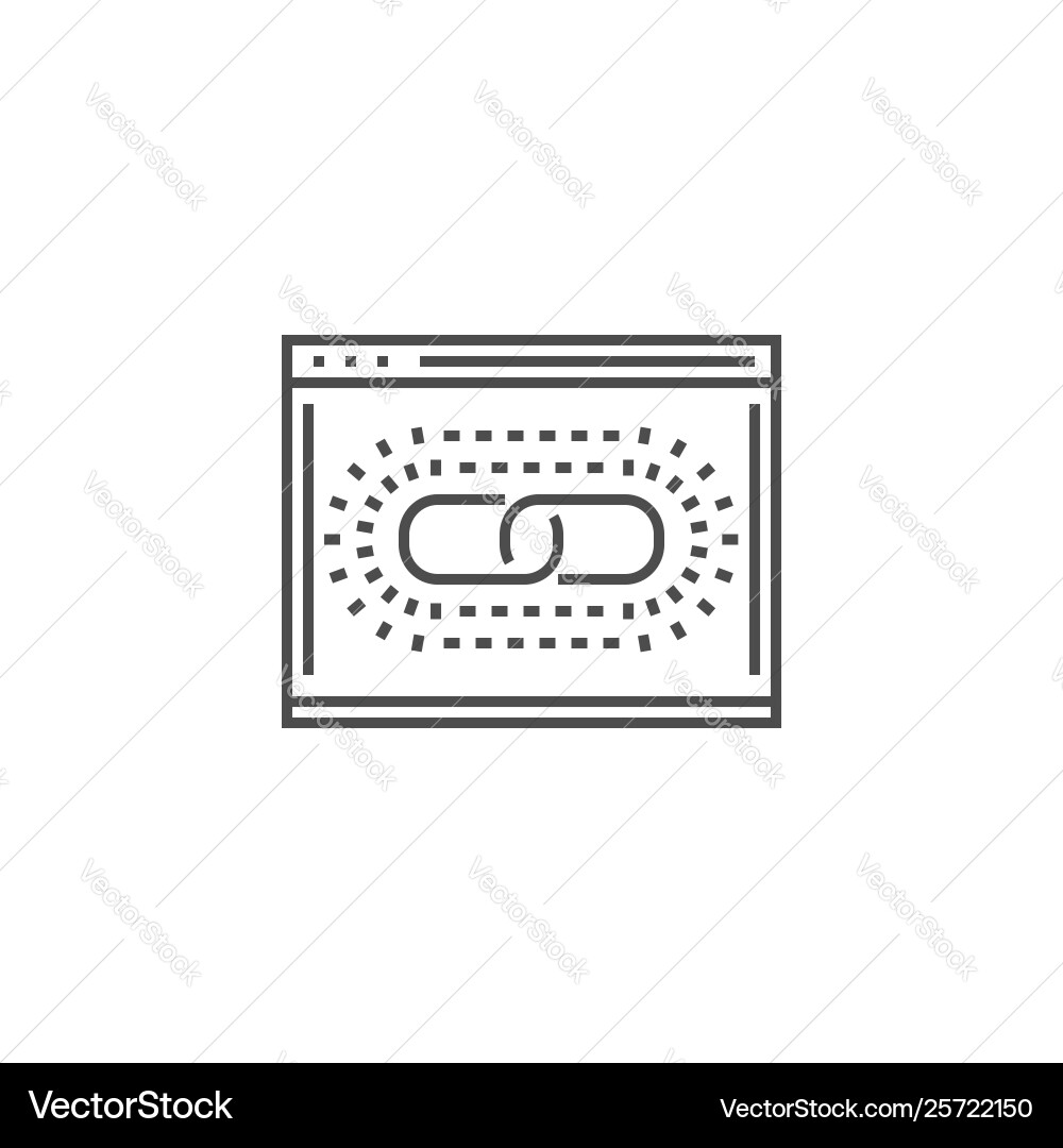Web link optimization line icon vector image