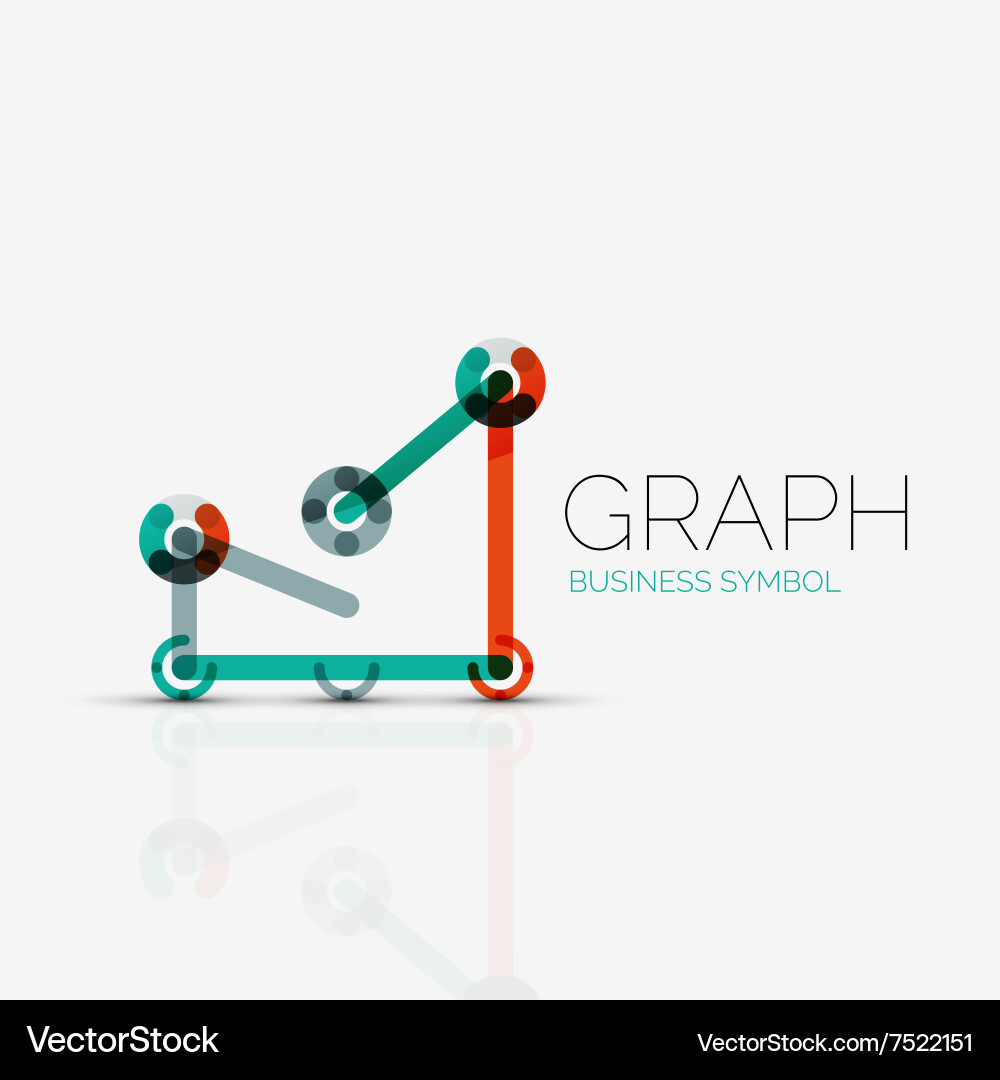 Abstract logo idea linear chart or graph Vector Image