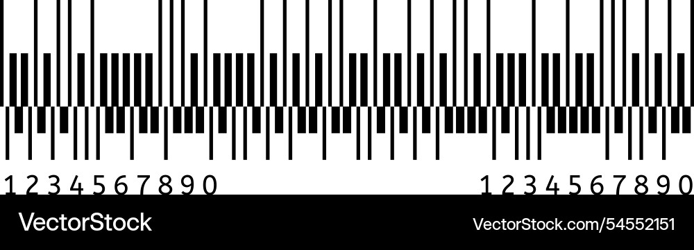 Barcodes featuring numbers from zero to nine Barcodes featuring numbers from zero to nine vector image
