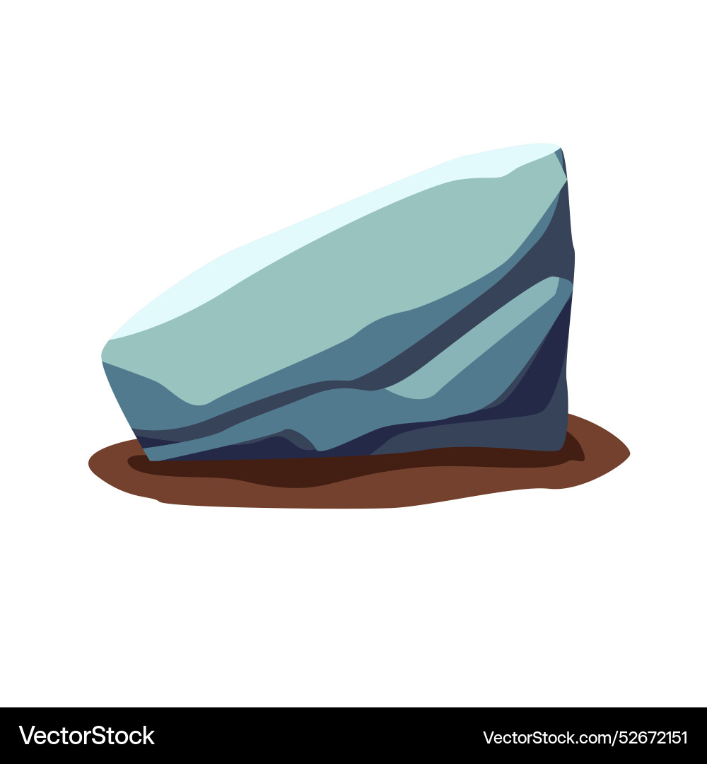 Boulder rock clip art image cartoon natural stone Vector Image
