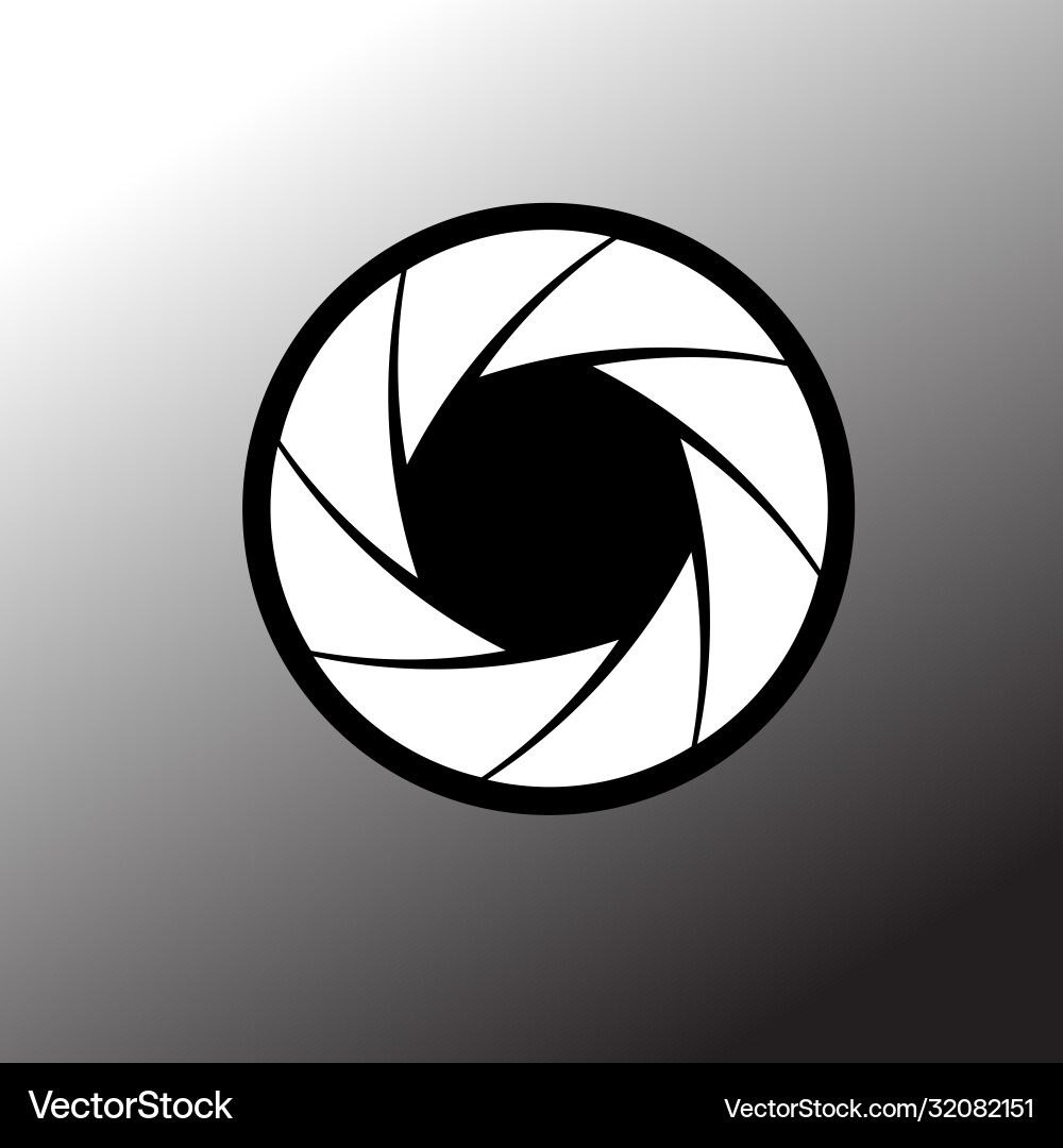 Camera shutter icon isolated abstract background Camera shutter icon isolated abstract background Vector Image