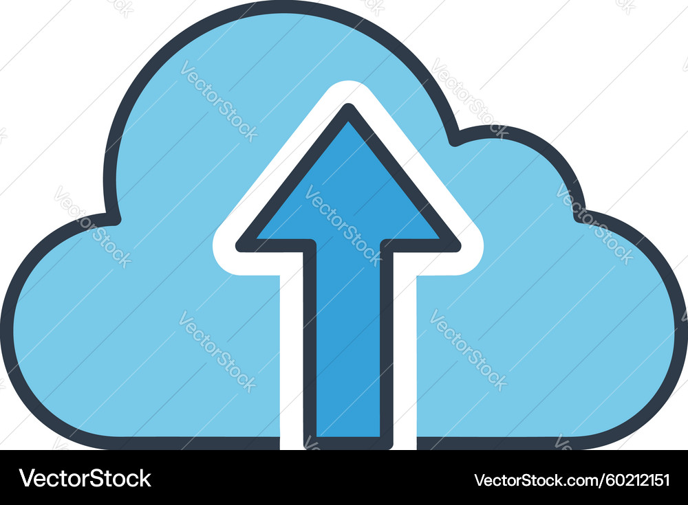 Cloud Upload Icon - Data Transfer – Royalty-Free Vector | VectorStock