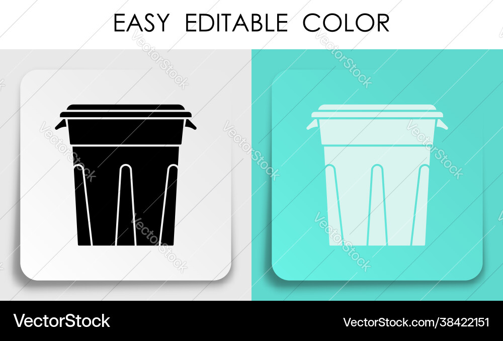 Container for separating garbage recycle bin icon Container for separating garbage recycle bin icon vector image