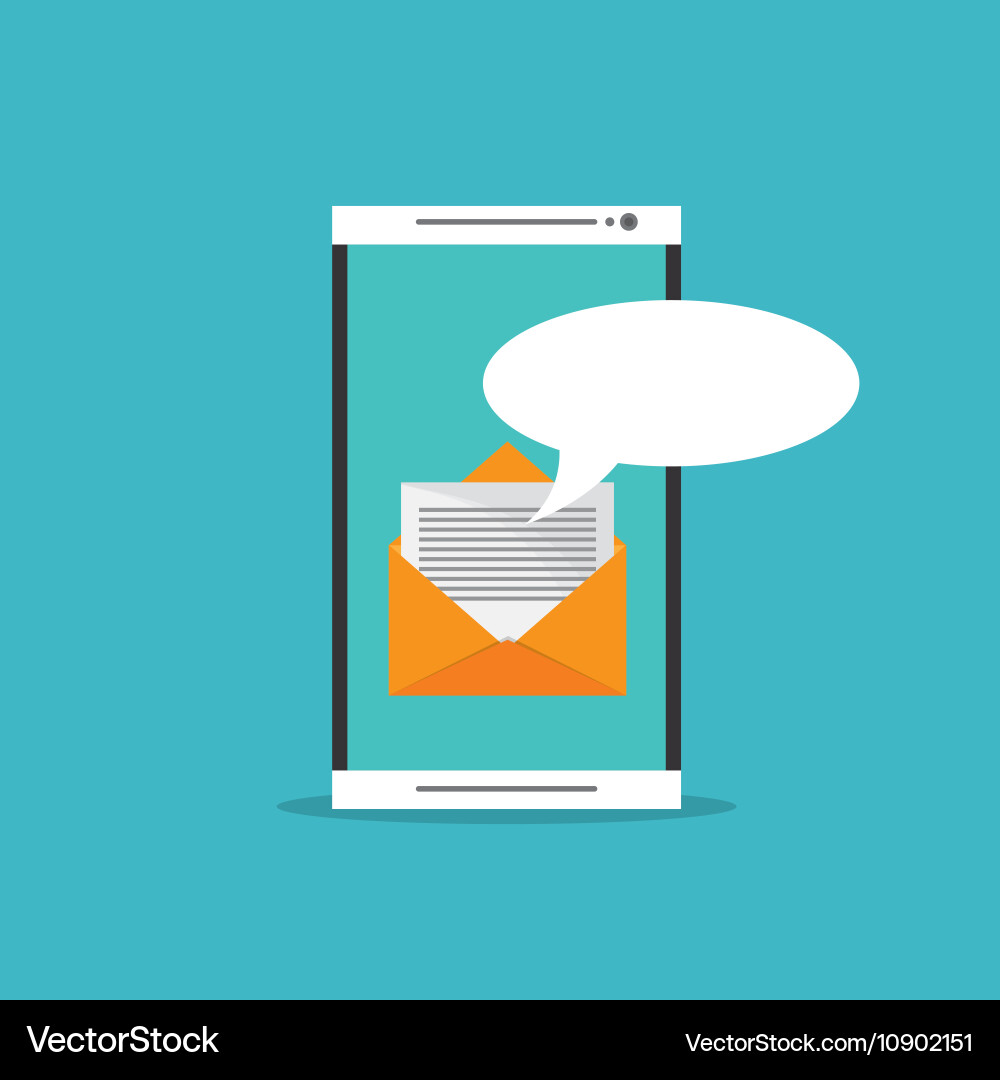 Digital messaging related icons image vector image