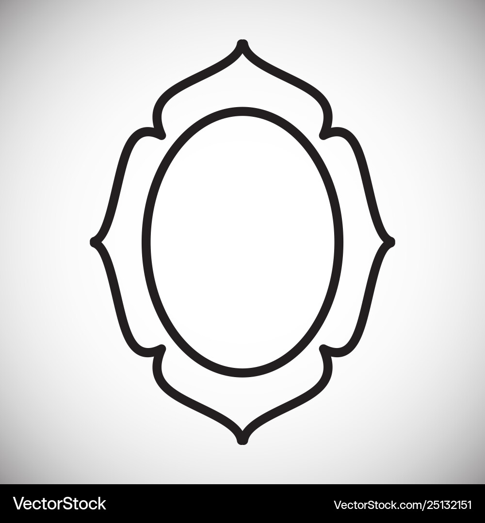 Frame icon on background for graphic and web Frame icon on background for graphic and web vector image