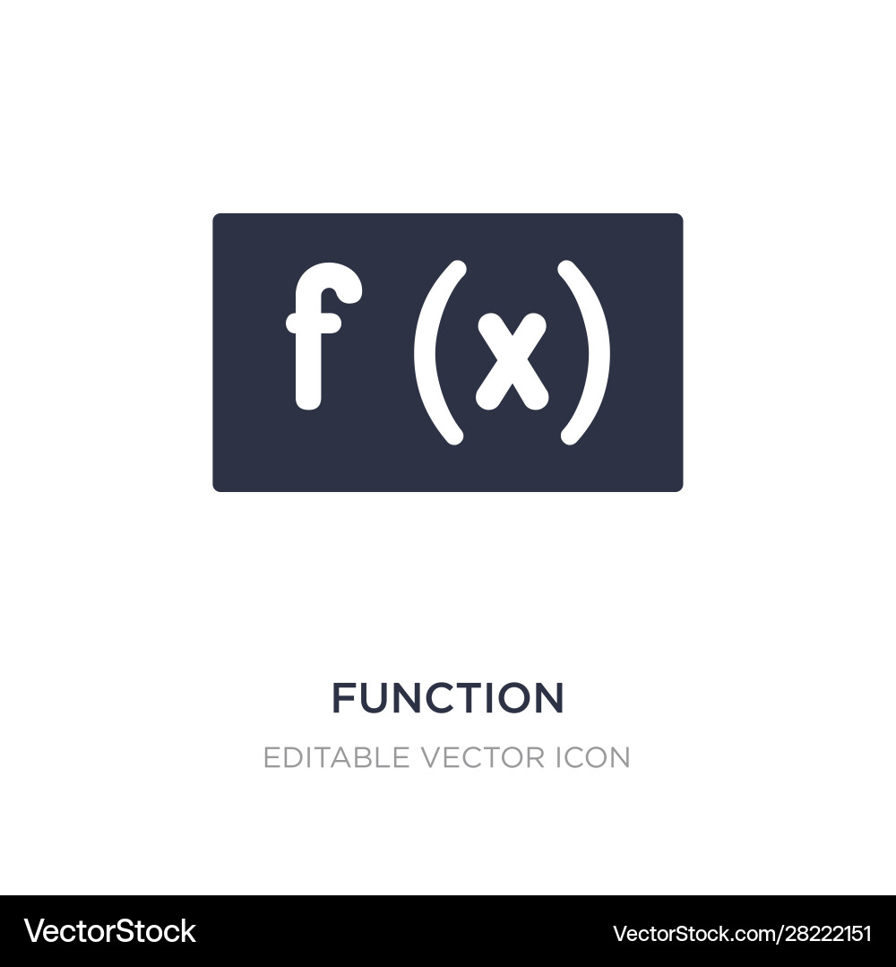 Function icon on white background simple element Function icon on white background simple element Vector Image