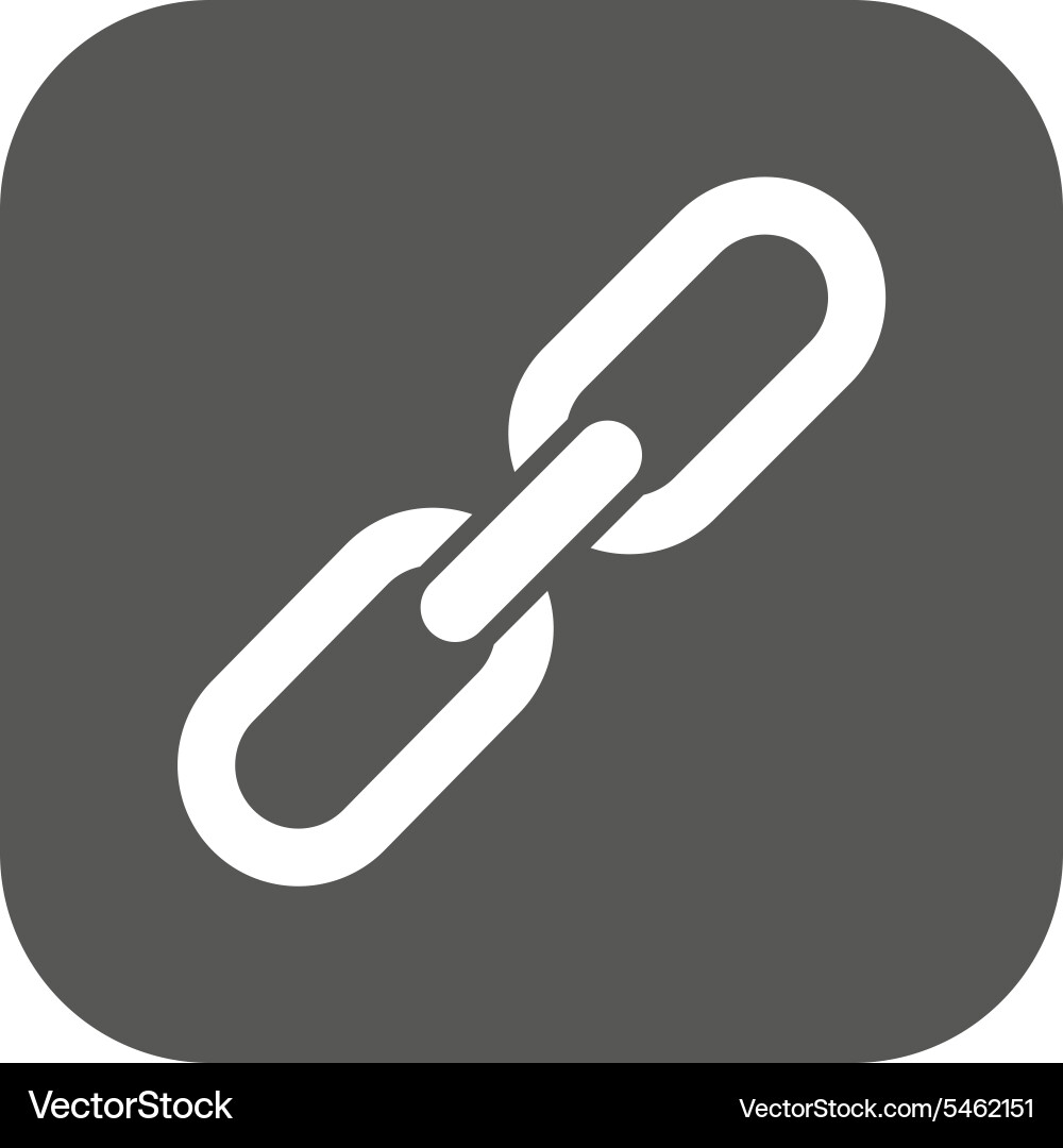 Link icon linked symbol flat Vector Image