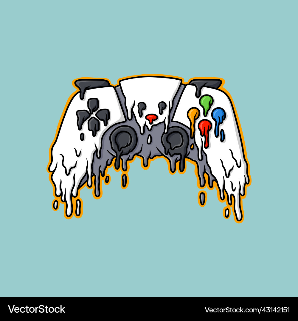 Melt joystick game controller Melt joystick game controller Vector Image