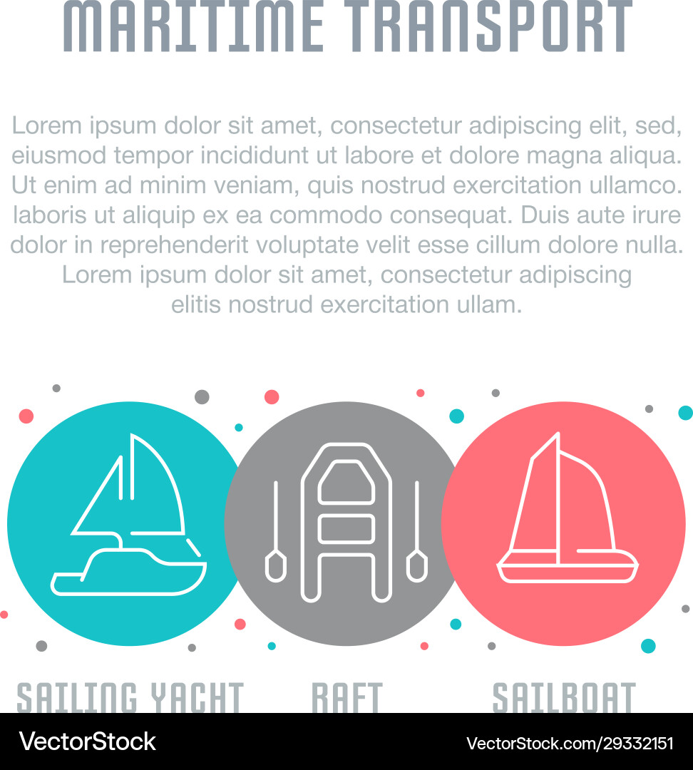 Website banner and landing page maritime Vector Image
