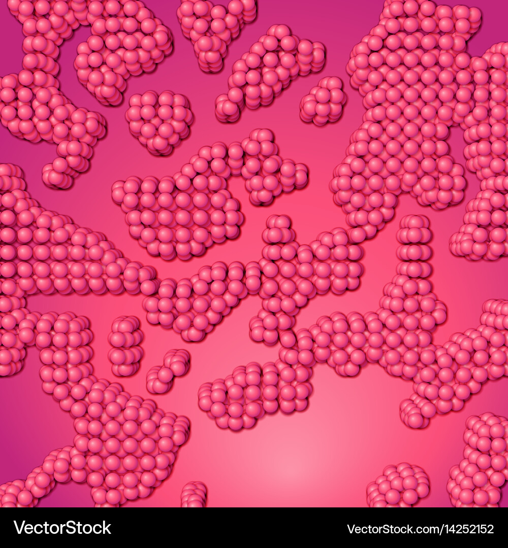 Array of spheres with soft shadows vector image