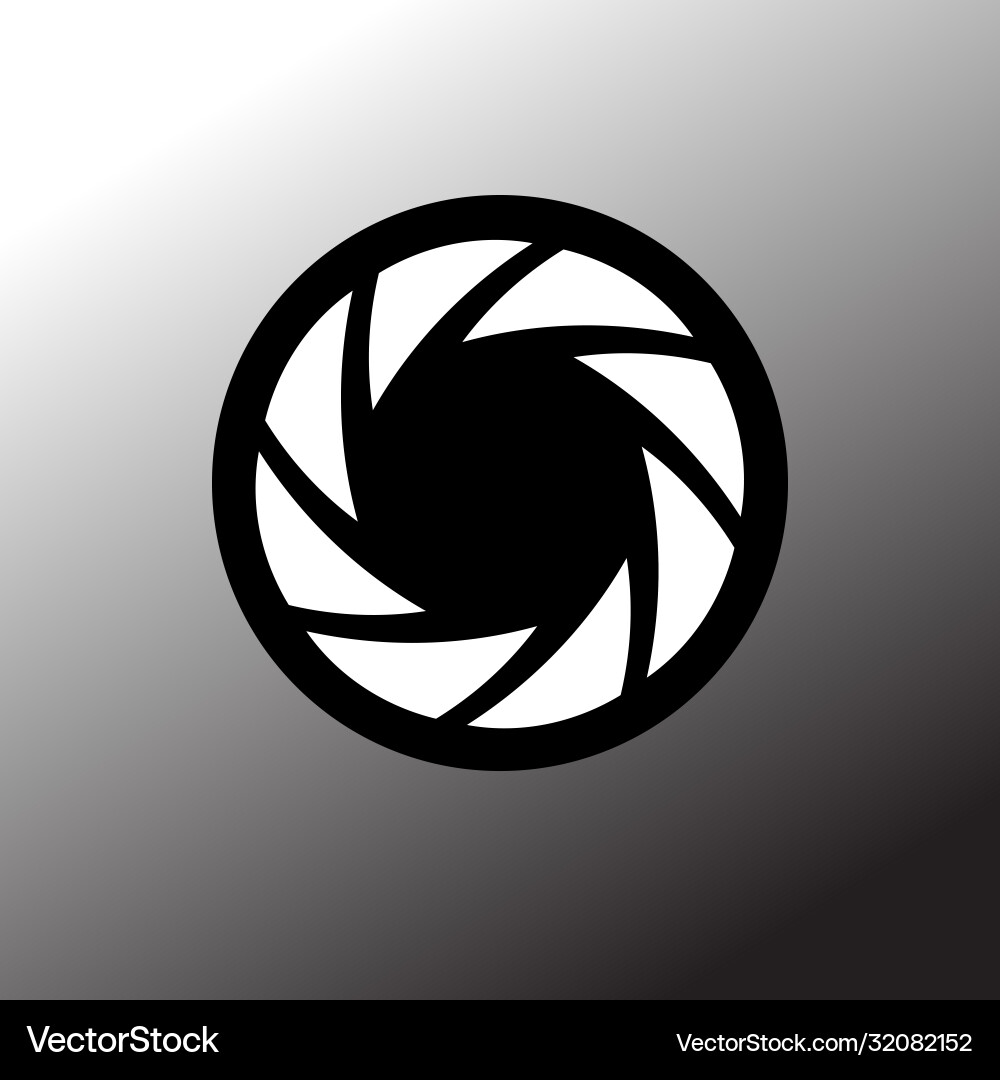Camera shutter icon isolated abstract background Camera shutter icon isolated abstract background Vector Image