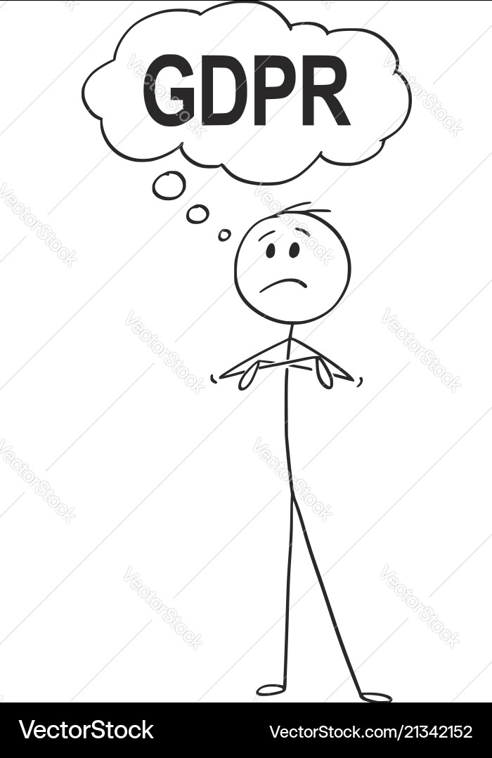Cartoon of unhappy man or businessman with speech Cartoon of unhappy man or businessman with speech vector image