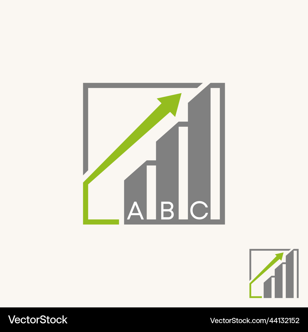 Chart or trading with arrow and square rectangular Chart or trading with arrow and square rectangular vector image